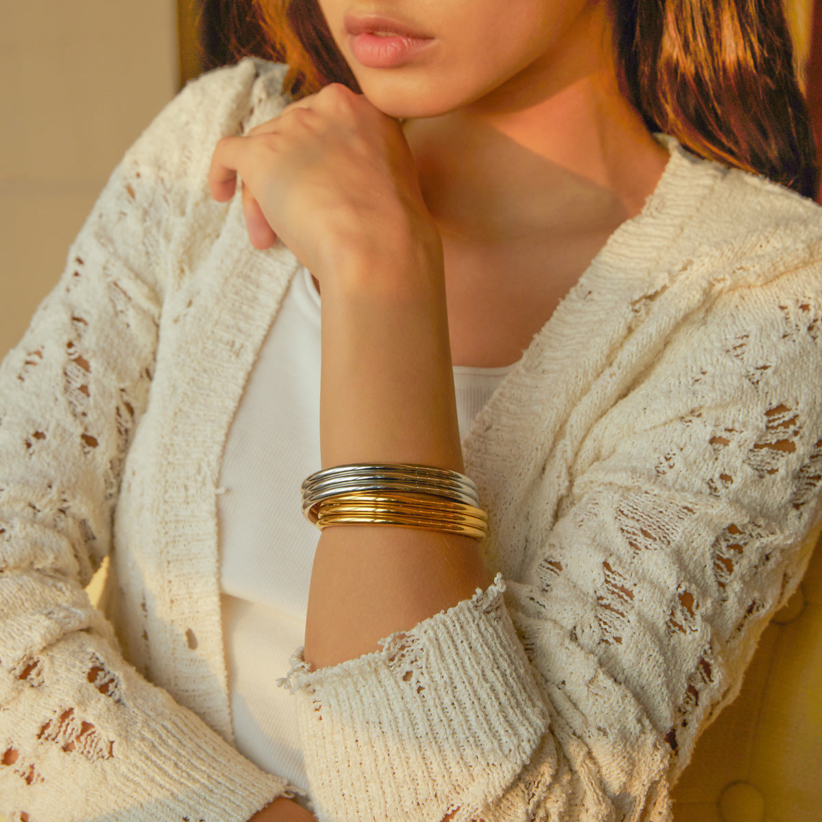 Stacy Ribbed Bangle
